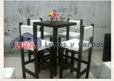 Renta de mesas periqueras sillas mobiliario